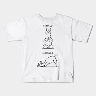 Inhale Exhale Llama Kids T-Shirt